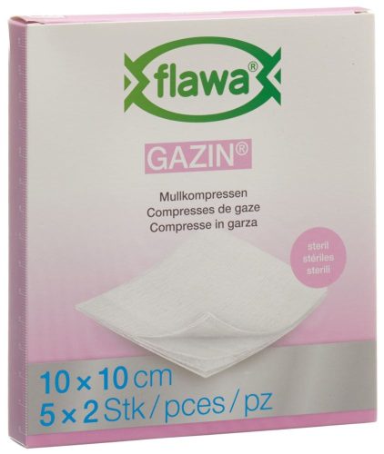FLAWA, FLAWA Gazin Mullkompressen, sterill, 10x10cm (5x2 Stk)