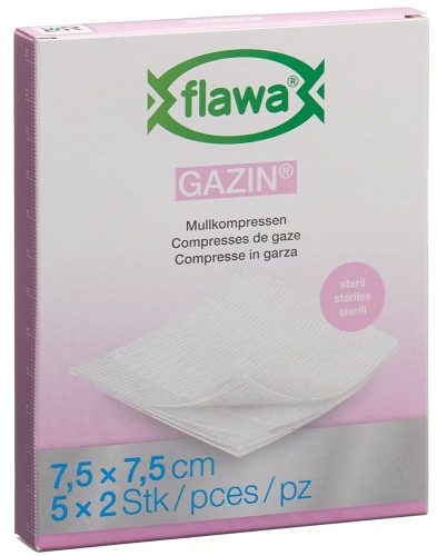 FLAWA, FLAWA Gazin Mullkompressen Sterill 7,5x7,5cm (5x2 Stk)