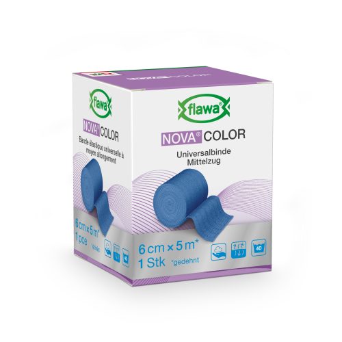 FLAWA, FLAWA NOVA COLOR Universalbinde Blau, 6cmx5m (1 Stk)