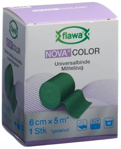 FLAWA, FLAWA NOVA COLOR Universalbinde Grün 6cmx5m (1 Stk)