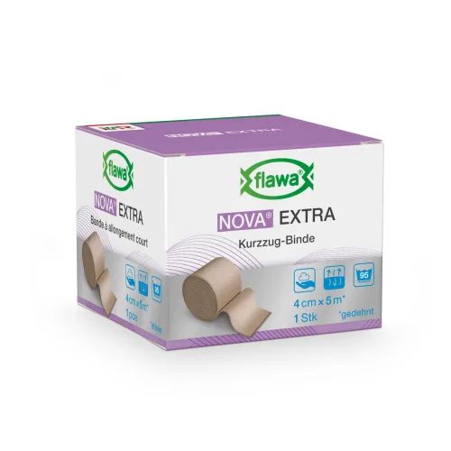FLAWA, FLAWA NOVA EXTRA Kurzzugbinde, hautfarbig, 4cmx5m (1Stk)