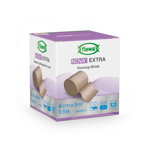 FLAWA, FLAWA NOVA EXTRA Kurzzugbinde Hautfarbig 6cmx5m (1Stk)