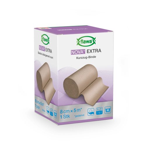FLAWA, FLAWA NOVA EXTRA Kurzzugbinde Hautfarbig 8cmx5m (1Stk)