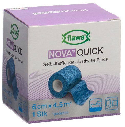 FLAWA, FLAWA NOVA Quick Selbsthaftende Binde Blau 6cmx4.5m (1 Stk)
