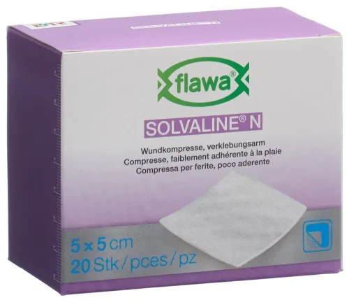 FLAWA, FLAWA Solvaline N Kompressen Steril 5x5cm (20 Stk)