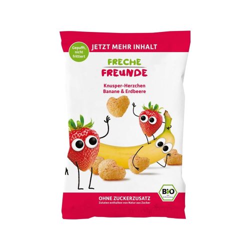 Freche Freunde, FRECHE FREUNDE Knabberspass Knusper-Herzchen Banane & Erdbeere (30g )