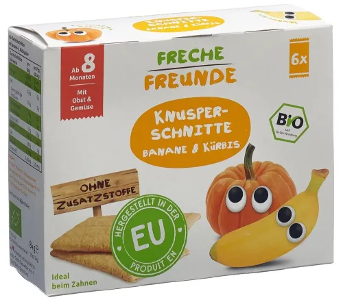 Freche Freunde, FRECHE FREUNDE Knusper-Schnitte Banane & Kürbis (84g)