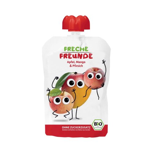 Freche Freunde, FRECHE FREUNDE Quetschmus Apfel, Mango, Pfirsich (100g)