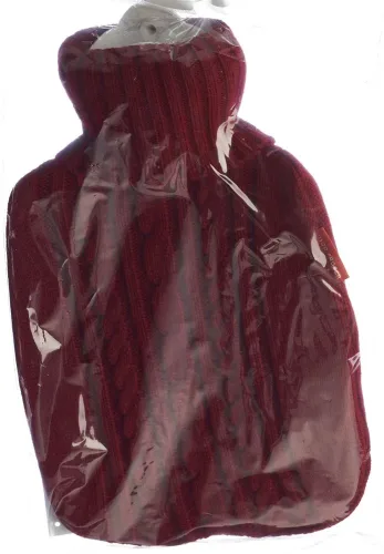 Hugo Frosch, FROSCH Wärmflasche PVC, 1.8 Liter, Strickbezug rot (1 Stk)