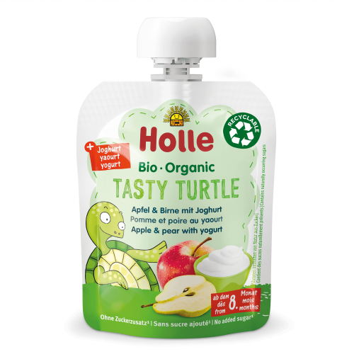 Holle, Holle Tasty Turtle Apfel & Birne mit Joghurt (85 g)