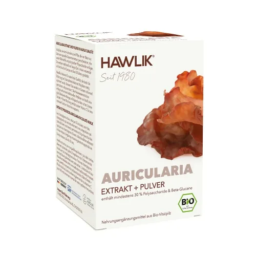 HAWLIK, HAWLIK Auricularia Extrakt + Pulver Kapseln (120 Stk)