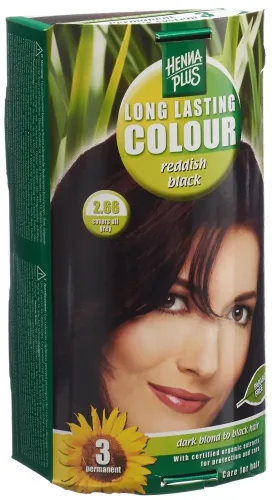 Henna Plus, HENNA PLUS Long Lasting Colour 2.66 Rötliches Schwarz (1 Stk)