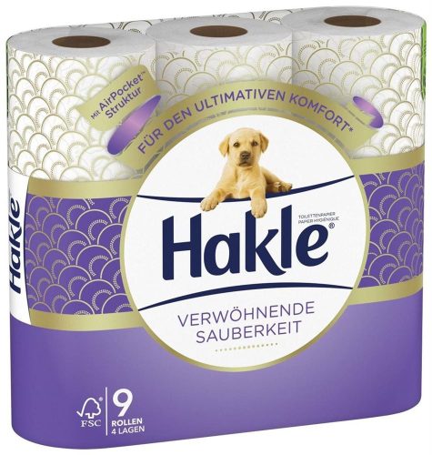Hakle, Hakle Verwöhnende Sauberkeit Toilettenpapier, 9 Rollen