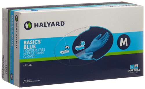 HALYARD, HALYARD Basics Blue Nitrilhandschuhe puderfrei, blau, Grösse M (200 Stk)