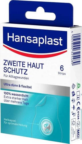 Hansaplast, Hansaplast Zweite Haut Schutz Pflaster, Medium (6 Stk)