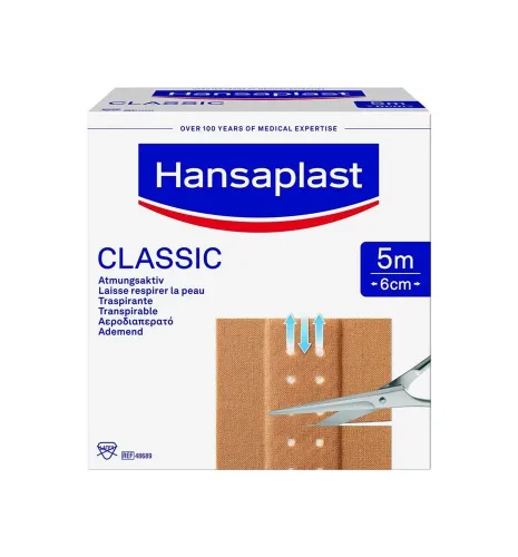 Hansaplast, Hansaplast KB.T4107.001 Heftpflaster 5 m x 6 cm 5 m