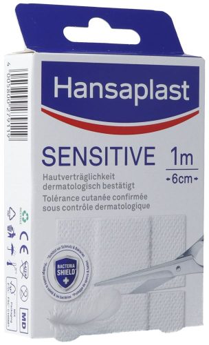 Hansaplast, Hansaplast Pflaster Sensitive Weiß 1m x 6 cm 10 Stück