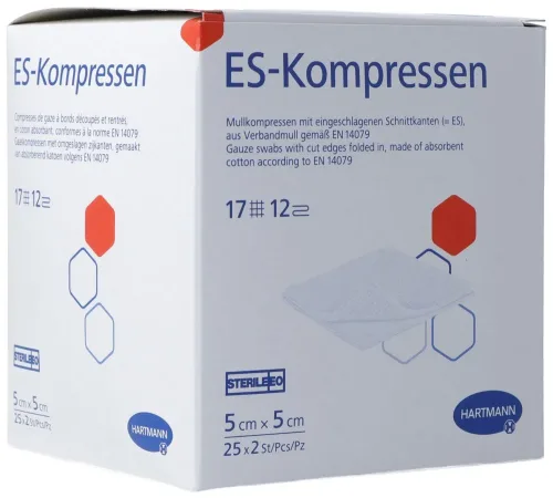 Hartmann, HARTMANN ES-Kompresse T17 5x5cm 12f ( 50 Stk)