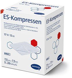 Hartmann, HARTMANN ES-Kompresse, T17, 7.5x7.5cm, 12f (100 Stk)