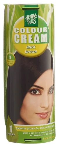 Henna Plus, HENNA PLUS Colour Cream 3 dunkelbraun 60 ml