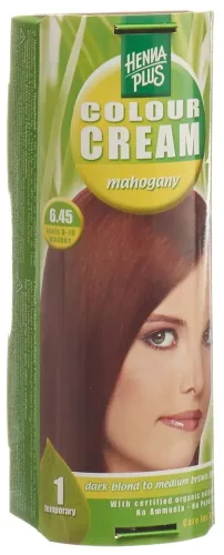 Henna Plus, HENNA PLUS Colour Cream 6.45 Mahagoni (60ml)