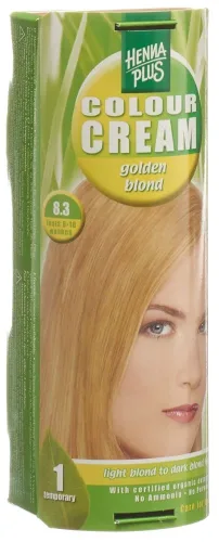 Henna Plus, HENNA PLUS Colour Cream 8.3 Goldblond (60ml)