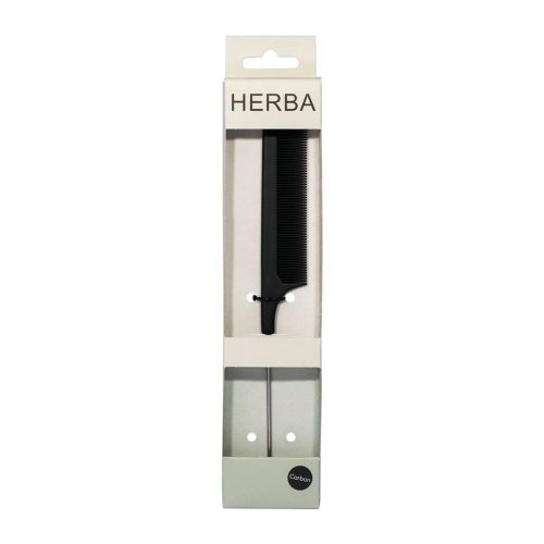 HERBA, Herba.Carbon Nadeltoupierkamm, schwarz, 21 cm