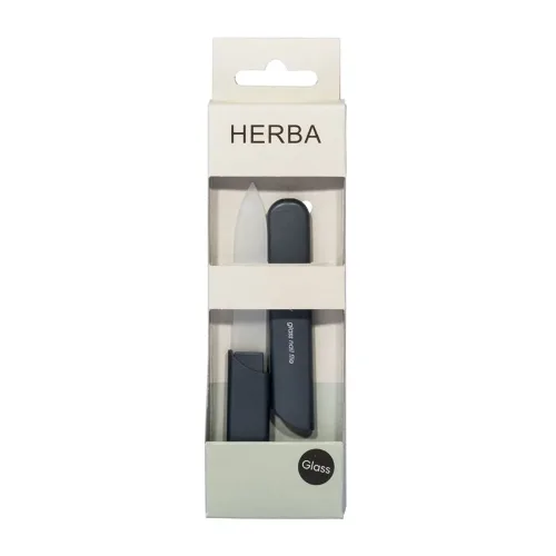 HERBA, HERBA Glasnagelfeile 13cm Grafit, mit Schutzkappe (1 Stk)