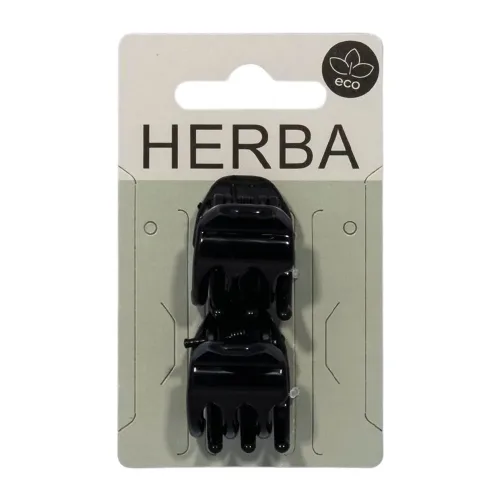 HERBA, Herba.Ecofriendly Klammer, schwarz, 2.2 cm, 2 Stk.