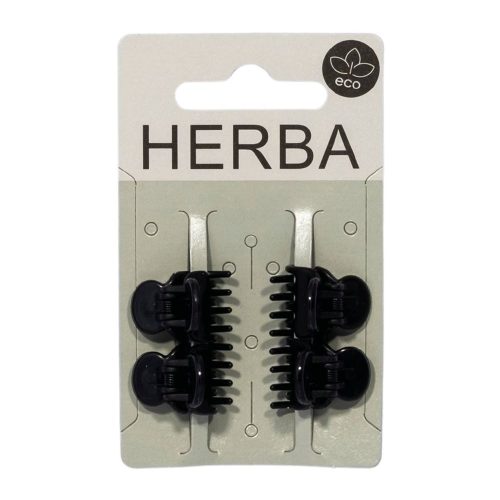 HERBA, Herba.Ecofriendly Pinzettina, schwarz, 1.6 cm, 4 Stk