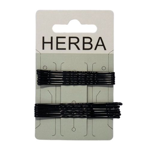 HERBA, Herba Klemme gewellt, schwarz, 12 Stk., 6 + 6.5 cm