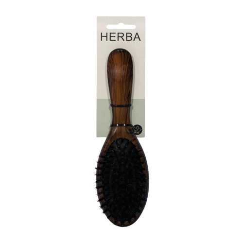 HERBA, HERBA Haarbürste geölt mit Wildschwein/Nylonborsten oval Buche (1 Stk)