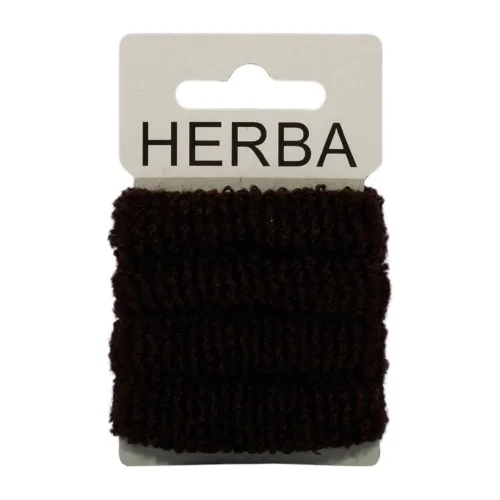 HERBA, Herba Haarbinder frottee, schwarz, 4 Stk., &Oslash; 4 cm