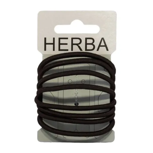 HERBA, Haarbinder, braun, 8 Stk., &Oslash; 5 cm