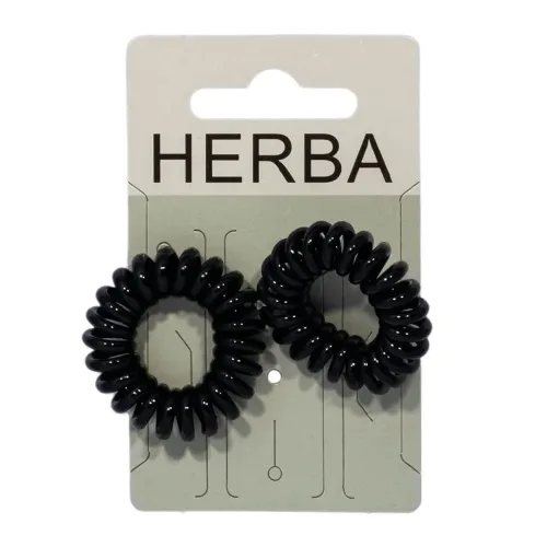 HERBA, Herba Sport Haarbinder, schwarz, 2 Stk., &Oslash; 3.8 cm