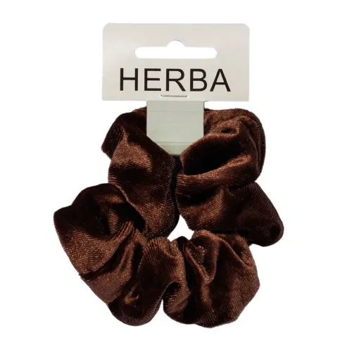 HERBA, FHH.Scunci samt, braun, &Oslash; 11 cm