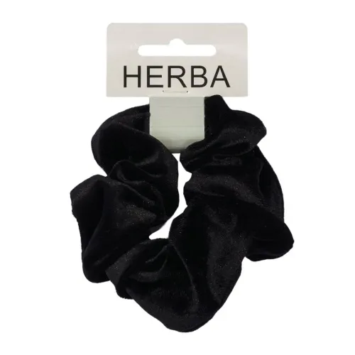 HERBA, FHH.Scunci samt, schwarz, &Oslash; 11 cm