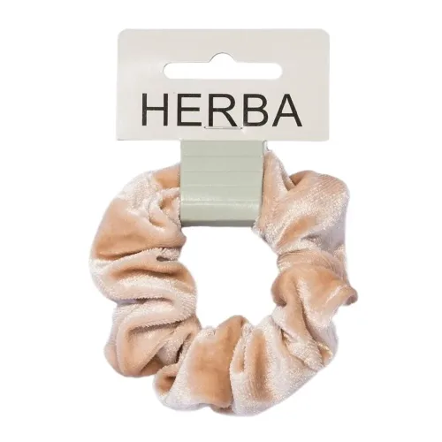HERBA, HERBA Scunci 9cm, Samt, beige (1 Stk)