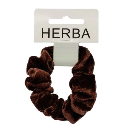 HERBA, HERBA Scunci 9cm, Samt, braun (1 Stk)