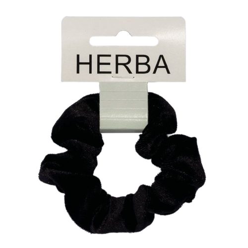 HERBA, FHH.Scunci samt, schwarz, &Oslash; 9 cm