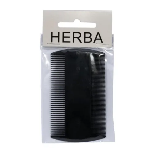 HERBA, Herba Staub-/Lauskamm, Hartgummi, schwarz, 9 cm