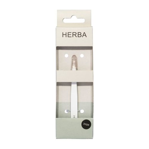 HERBA, Herba.Pinzette schr&auml;g, Inox, weiss