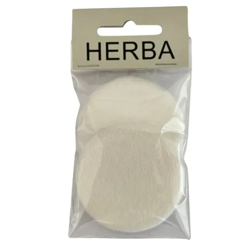 HERBA, Herba Puderquasten, rund, weiss, 2 Stk.