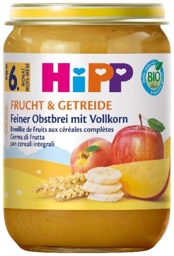 Hipp, Hipp Bio Feiner Obst-Brei mit Vollkorn (190g)