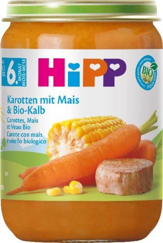 Hipp, Hipp Bio Karotten mit Mais & Bio-Kalb (190g)