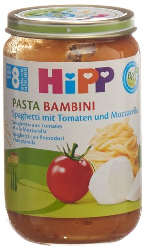 Hipp, Hipp PASTA BAMBINI Spaghetti Mit Tomaten und Mozzarella (220g)