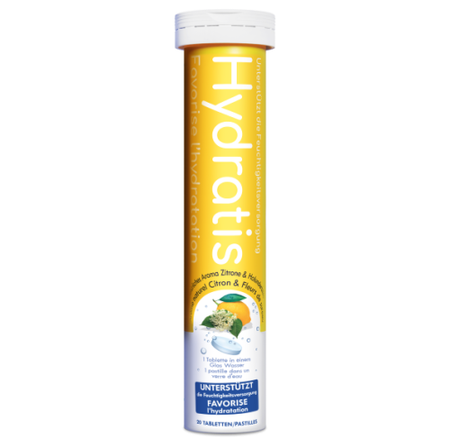 Hydratis, Hydratis Brausetabletten Zitrone & Holunderblüte, Mineralsalze und Elektrolyte (20 Stk)