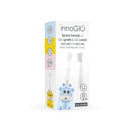 innoGIO, innoGIO Ersatz-Schallzahnbürsten Kinder (2 Stk)