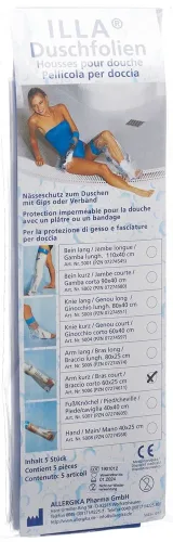 ILLA, ILLA Dusch Schutzfolie 60x25cm Arm kurz ( 5 Stk)