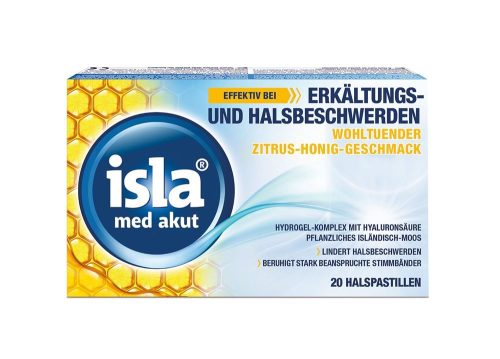 Isla, ISLA Med akut Pastillen Zitrus Honig 20 Stk